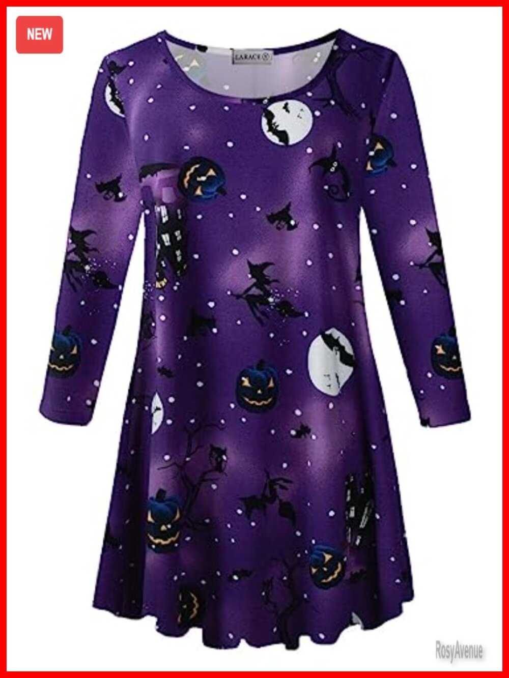 Womens Plus Size 3/4 Sleeve Tunic Top Loose Fit Swing Blouse